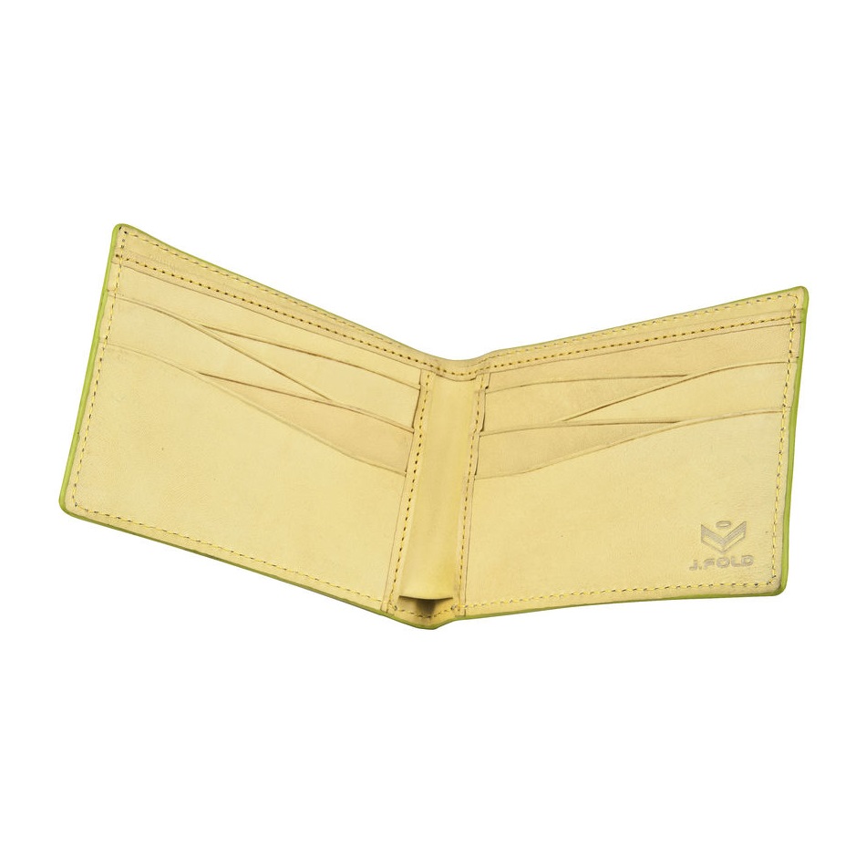 J.FOLD Tetra Leather Wallet - Lemon